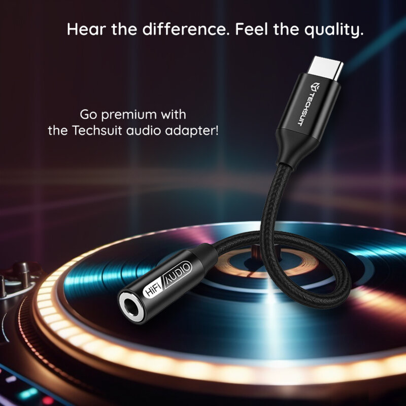 Adaptor audio DAC premium Type-C Techsuit FuseXound AC13, 0.1m