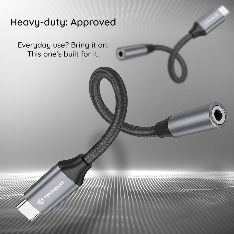 [Pachet 2x] Set adaptoare audio premium Type-C Techsuit FuseXound AC12