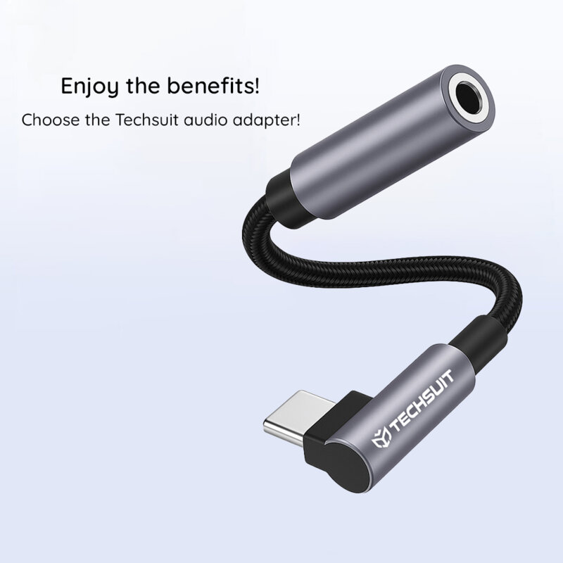 Adaptor audio premium, Type-C la Jack 3A Techsuit MusicDoX AC7