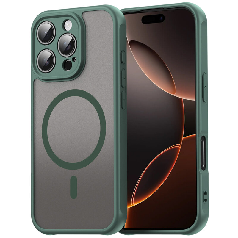 Husa iPhone 11 Pro Max Techsuit HaloFrost II MagSafe, verde