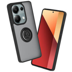 Husa Xiaomi Redmi Note 13 Pro 4G Techsuit Glinth cu inel suport stand magnetic, negru