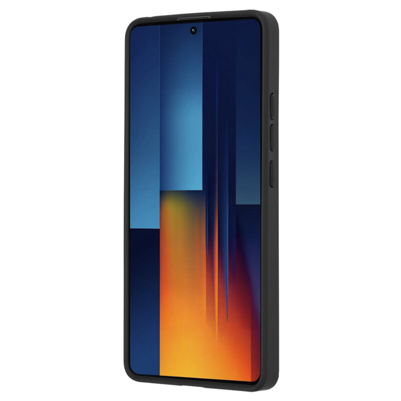 Husa Xiaomi Poco M6 Pro 4G Techsuit Glinth cu inel suport stand magnetic, negru