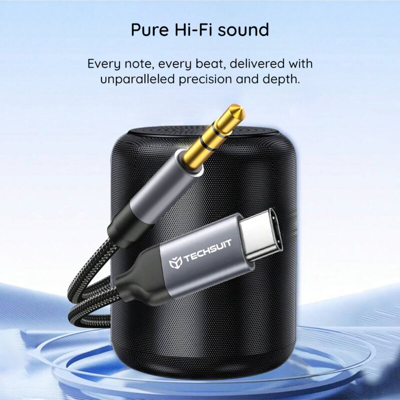 Cablu audio premium, adaptor Type-C Techsuit FuseXound AC11, 0.5m