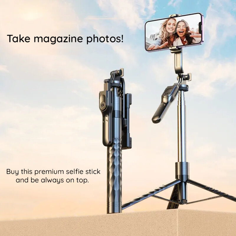 Selfie stick Bluetooth cu trepied stabil Techsuit K28P, 183cm