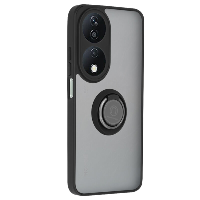 Husa Honor X7b Techsuit Glinth cu inel suport stand magnetic, negru