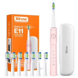 Periuta de dinti sonica cu 5 moduri, 8 capete Bitvae E11, roz
