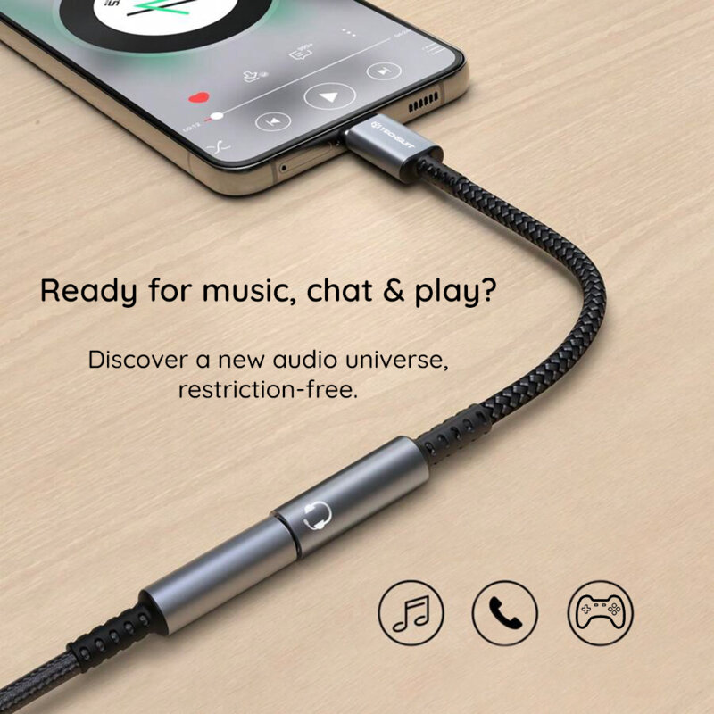 Adaptor audio premium Type-C Techsuit SonicPiX AC14, 0.1m