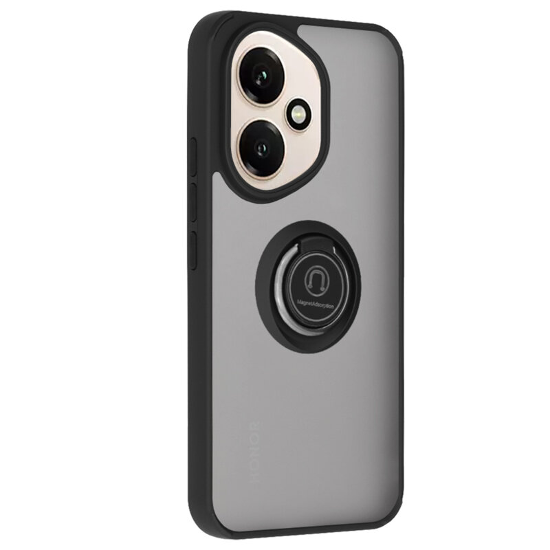Husa Honor 400 Techsuit Glinth cu inel suport stand magnetic, negru