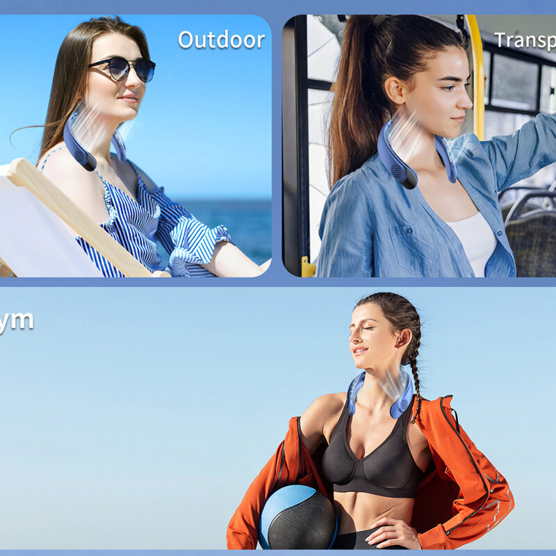 Ventilator portabil pentru gat cu acumulator 4000mAh Techsuit S8