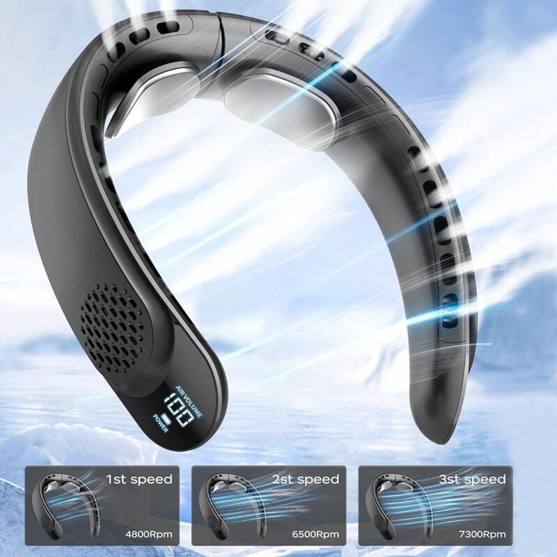 Ventilator portabil pentru gat cu acumulator 4000mAh Techsuit S8