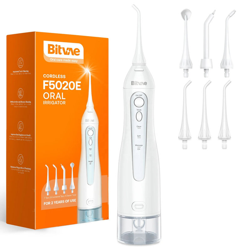 Irigator bucal cu 7 capete, 3 moduri Bitvae, alb, BV5020E