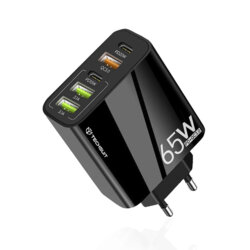 Incarcator retea USB Quick Charge 65W Techsuit, negru, CHC2