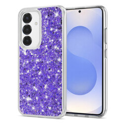 Husa cu sclipici Samsung Galaxy S25 Techsuit Sparkly Glitter, mov