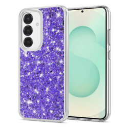 Husa cu sclipici Samsung Galaxy S25 Plus Techsuit Sparkly Glitter, mov