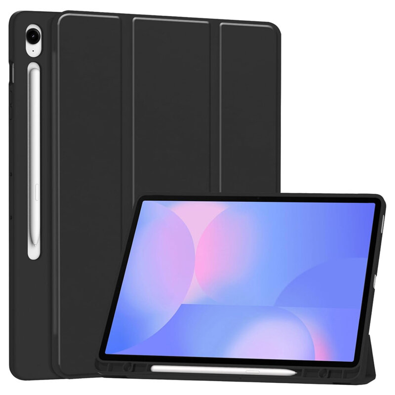 Husa Samsung Galaxy Tab S10 FE Plus Techsuit Flex Trifold Pen, negru