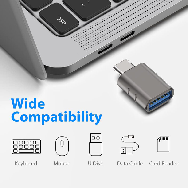 Adaptor OTG premium USB 3.0 la Type-C, 3A, 5Gbps Techsuit A10, gri