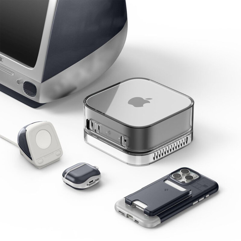 Suport incarcator Apple Watch, Spigen Classic C1, gri