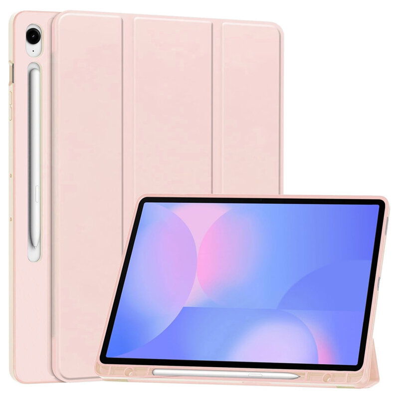 Husa Samsung Galaxy Tab S10 FE Plus Techsuit Flex Trifold Pen, roz
