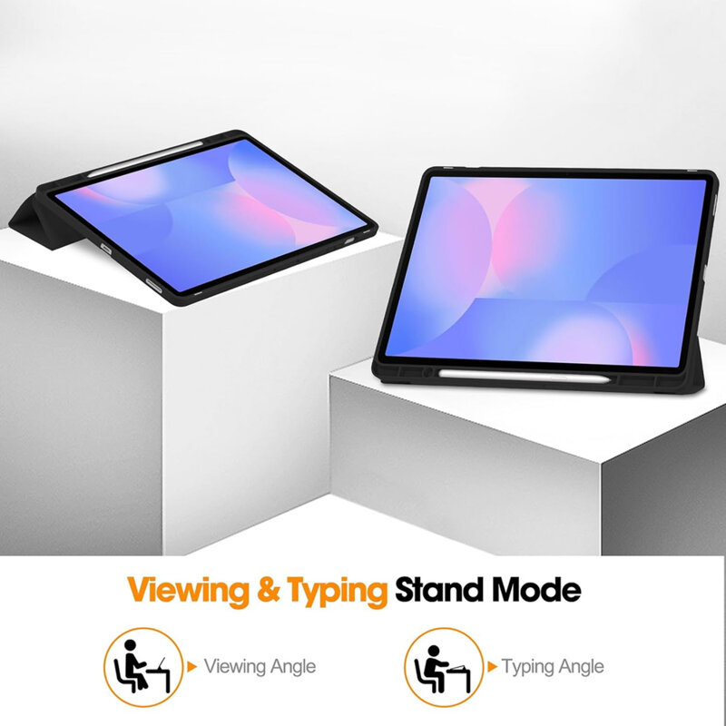 Husa Samsung Galaxy Tab S10 FE Plus Techsuit Flex Trifold Pen, roz