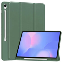 Husa Samsung Galaxy Tab S10 FE Plus Techsuit Flex Trifold Pen, verde inchis