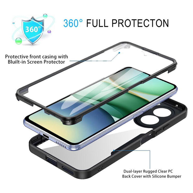 Husa 360° Xiaomi Redmi A5 4G (Standard) Techsuit ColorVerse, albastru