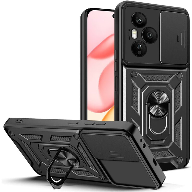 Husa Honor 400 Pro protectie camera Techsuit CamShield Series, negru