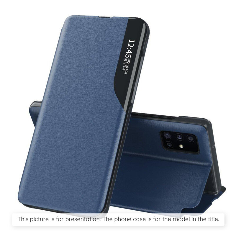 Husa Honor 400 Eco Leather View flip tip carte, albastru