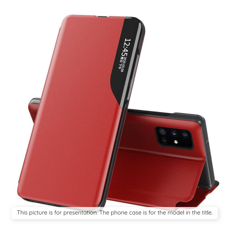 Husa Honor 400 Pro Eco Leather View flip tip carte, rosu