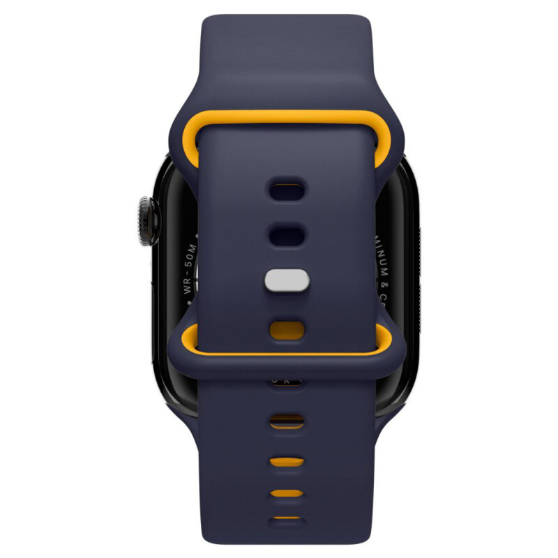 Curea Apple Watch 9 41mm Spigen Nano Pop, bleumarin