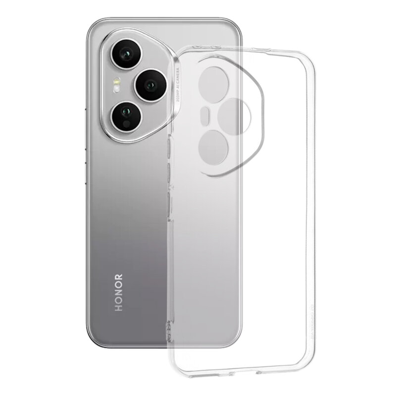 Husa Honor 400 Pro Techsuit Clear Silicone, transparenta