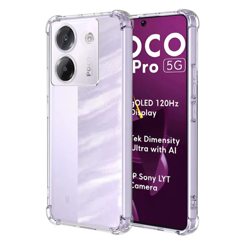 Husa Xiaomi Poco M7 Pro 5G Techsuit Shockproof Clear Silicone, transparenta