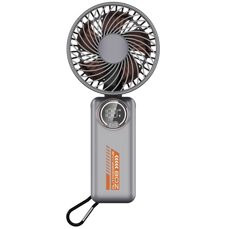 Ventilator de mana portabil premium Type-C Techsuit Z8, alb
