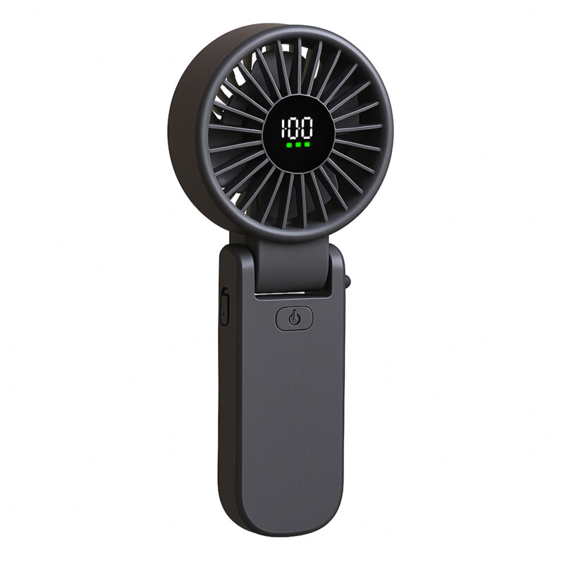 Ventilator de mana portabil premium Type-C Techsuit A10, negru