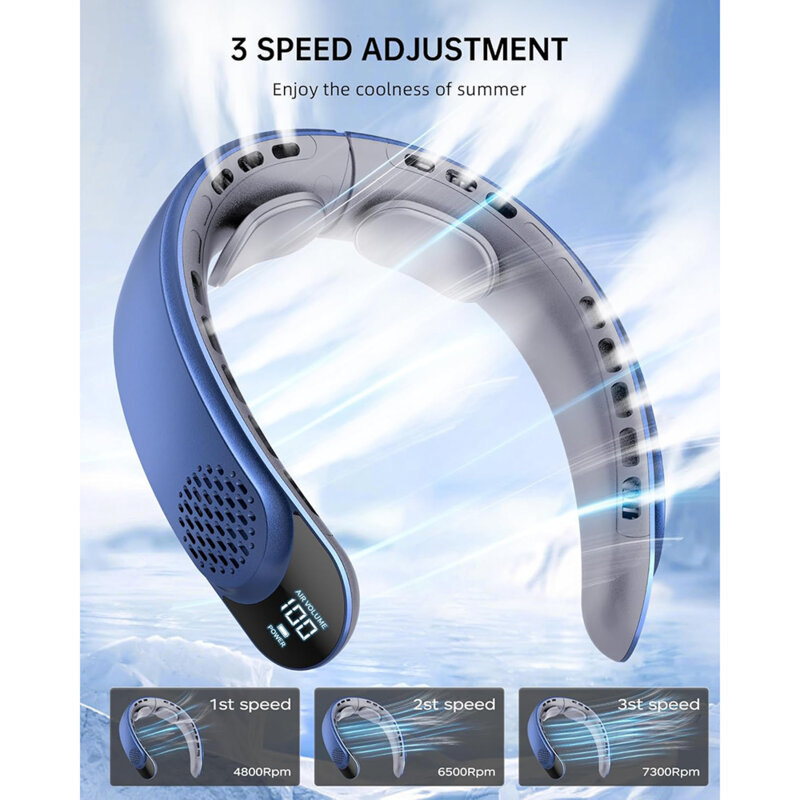 Ventilator portabil pentru gat cu acumulator 4000mAh Techsuit S8