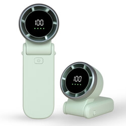 Ventilator de mana portabil premium Type-C Techsuit A9, verde