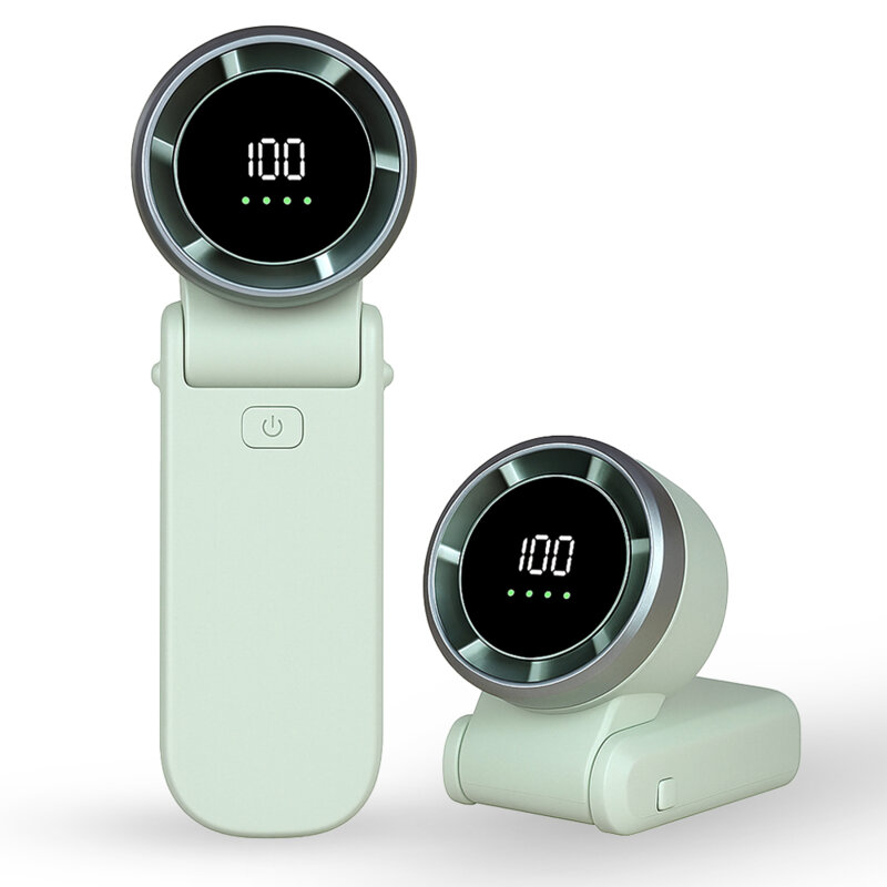 Ventilator de mana portabil premium Type-C Techsuit A9, verde