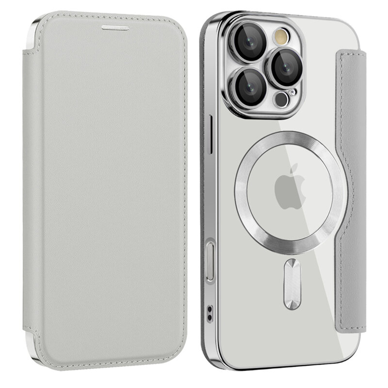Husa iPhone 11 Techsuit SmartMag Book Case, gri