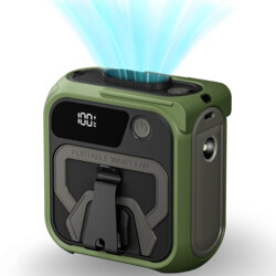 Mini ventilator portabil premium 10000mAh Techsuit Z13, verde