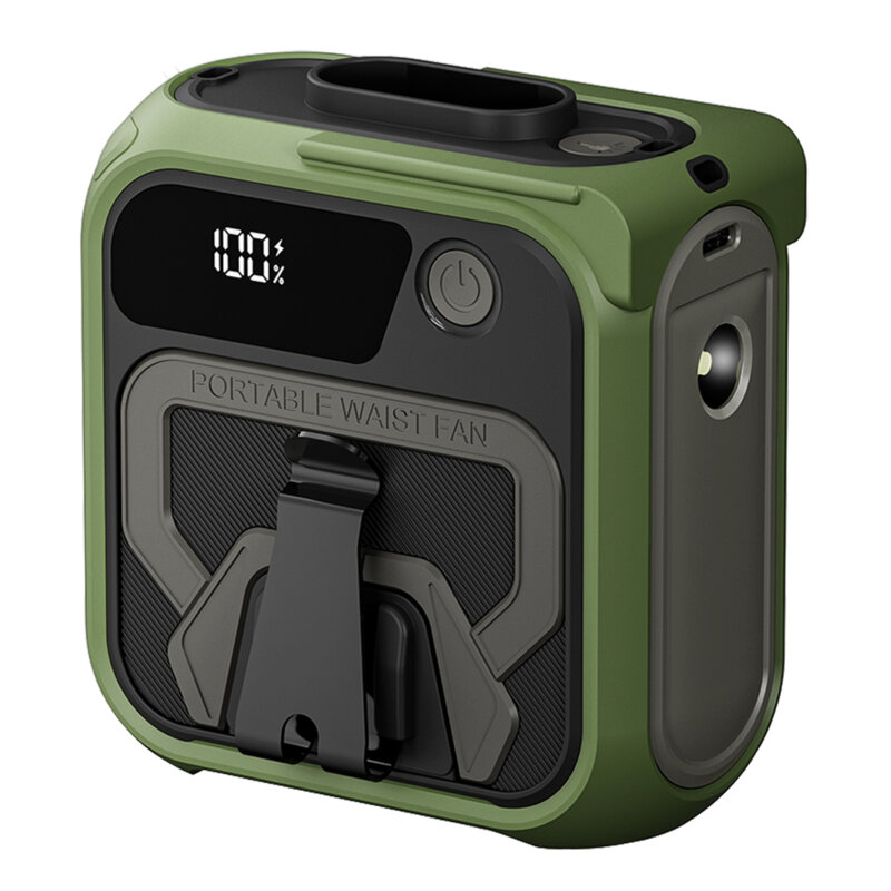 Mini ventilator portabil premium 10000mAh Techsuit Z13, verde