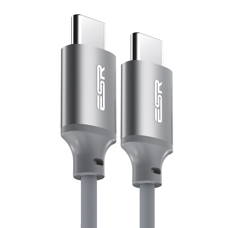 Cablu de date ESR Type-C-Type-C 1M Compatibil USB-PD 2.0 Gri