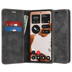Husa piele Nothing CMF Phone 2 Pro Techsuit Confy Cover, negru