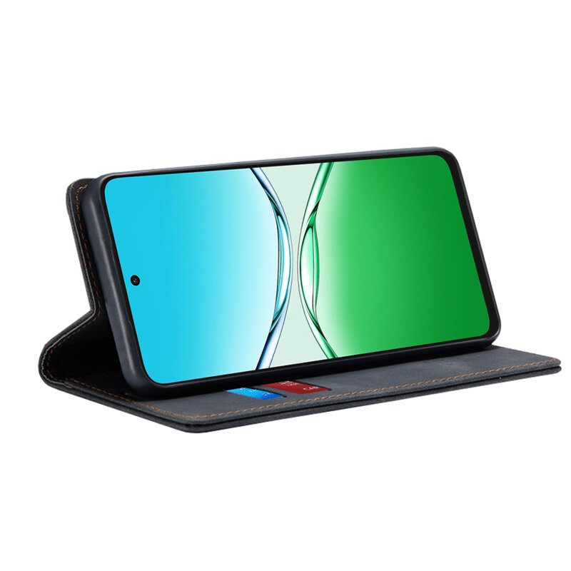 Husa piele Oppo A5 Pro 4G Techsuit Confy Cover, negru