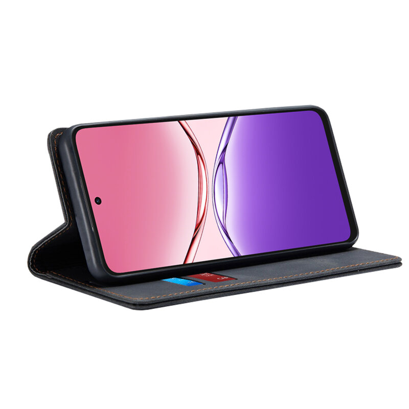 Husa piele Oppo A5 Pro 5G Techsuit Confy Cover, negru