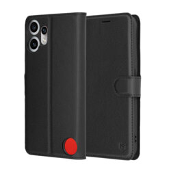 Husa Nothing CMF Phone 2 Pro Techsuit Leather Folio, negru