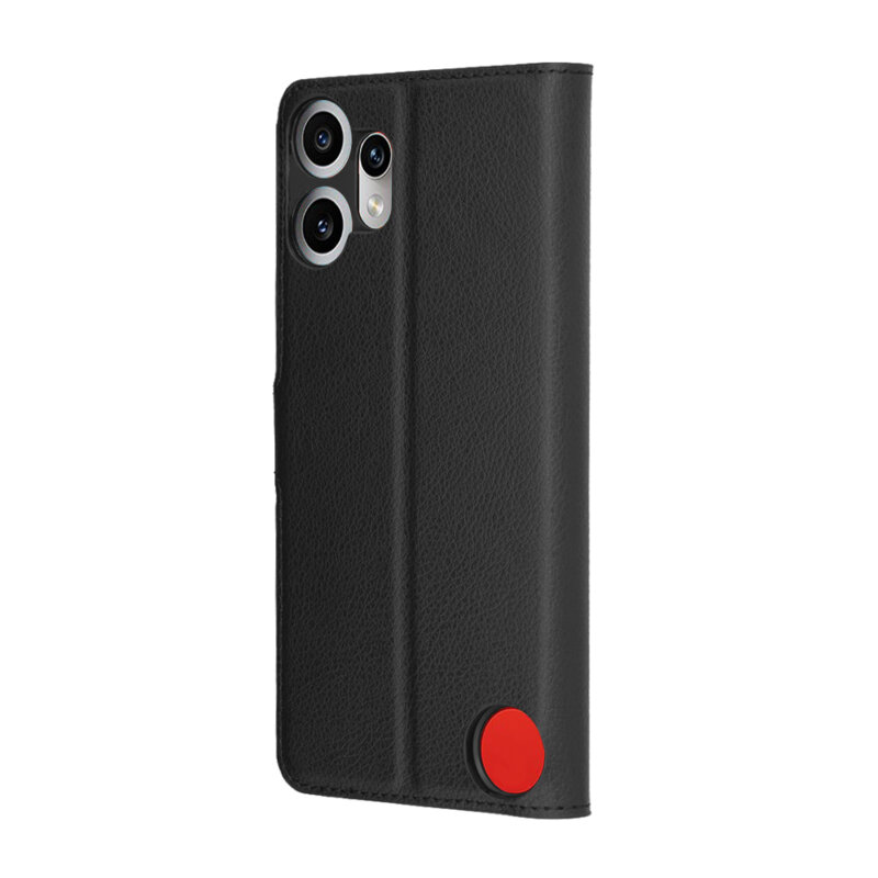 Husa Nothing CMF Phone 2 Pro Techsuit Leather Folio, negru