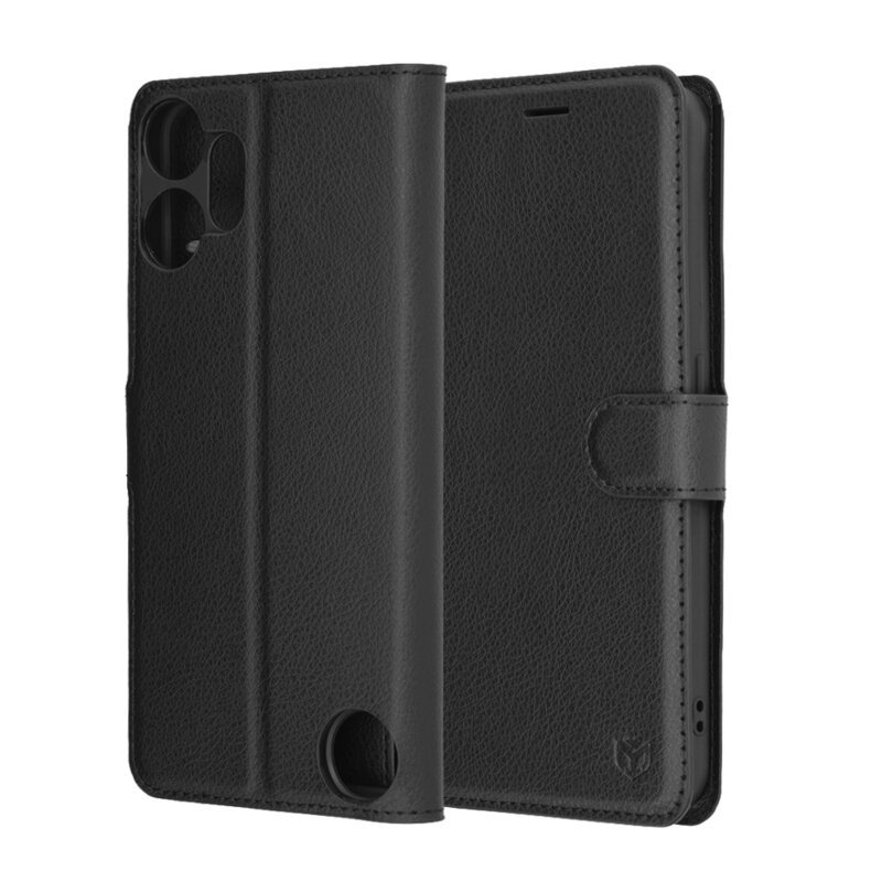 Husa Nothing CMF Phone 2 Pro Techsuit Leather Folio, negru