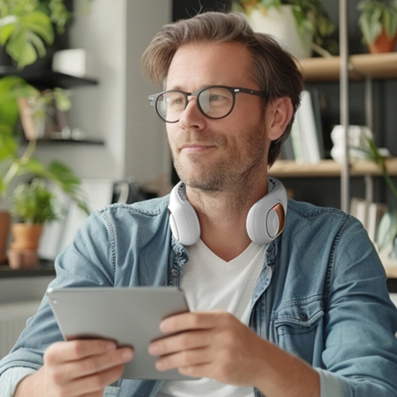 Ventilator portabil pentru gat, USB-C, 5200mAh Techsuit S9