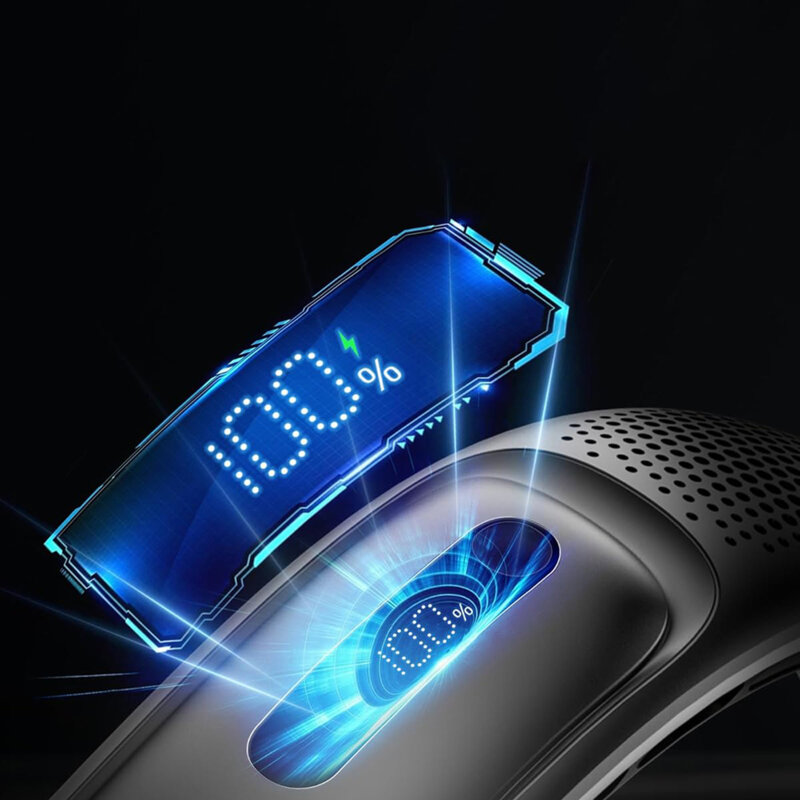 Ventilator portabil pentru gat, cu acumulator Techsuit S11, negru