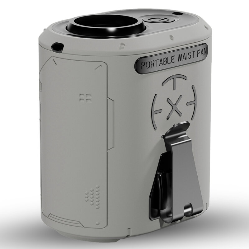 Mini ventilator portabil premium 5000mAh Techsuit Z14, gri