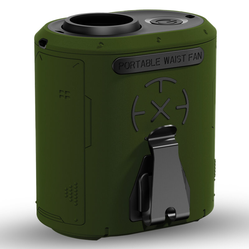 Mini ventilator portabil premium 5000mAh Techsuit Z14, verde